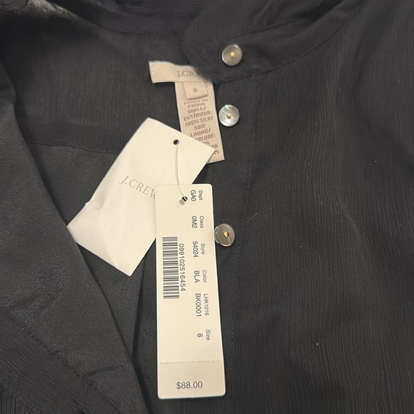 NWT J.CREW ‘Natasha Silk Ruffle Sleeveless Blouse’ 100% Silk Top Size 8 - Picture 13 of 13